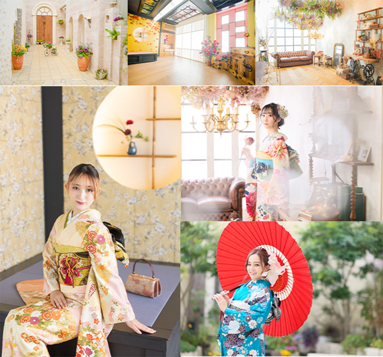 可愛いスタジオでプロのヘアメイク&撮影/前撮り支度代が無料