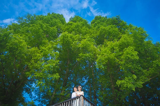 フォトウェディング ロケーションス１５ / 新緑｜写真だけ、撮影のみの結婚式もこんなに素敵！撮影に特化させたヘアメイクで花嫁さんをより美しく撮影｜林写真館(埼玉県久喜市)フォトウェディング